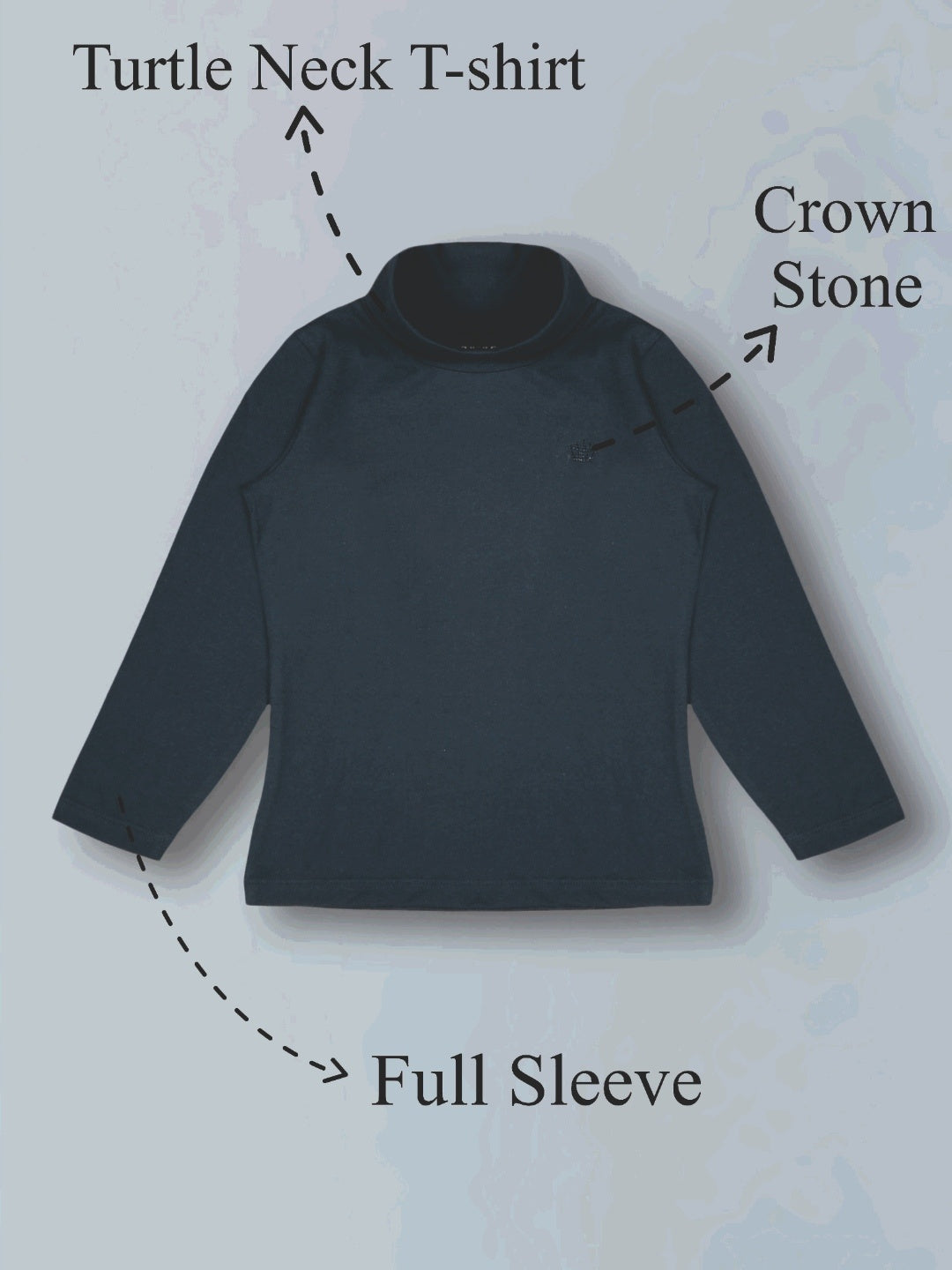 Girls Premium Soft cotton Full sleeve high neck T-shirts pack of 2 set