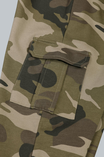 Boys Camo Cargo Pocket Jogger Pants