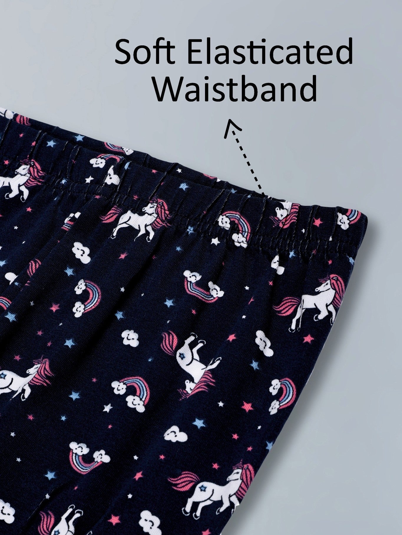 Girls Cotton Lycra Stretch Printed Legging Pack of 2