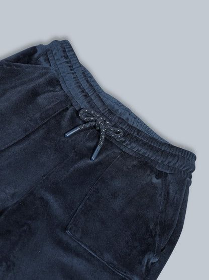 Girls Velour Wide Leg Cargo Pocket Pants