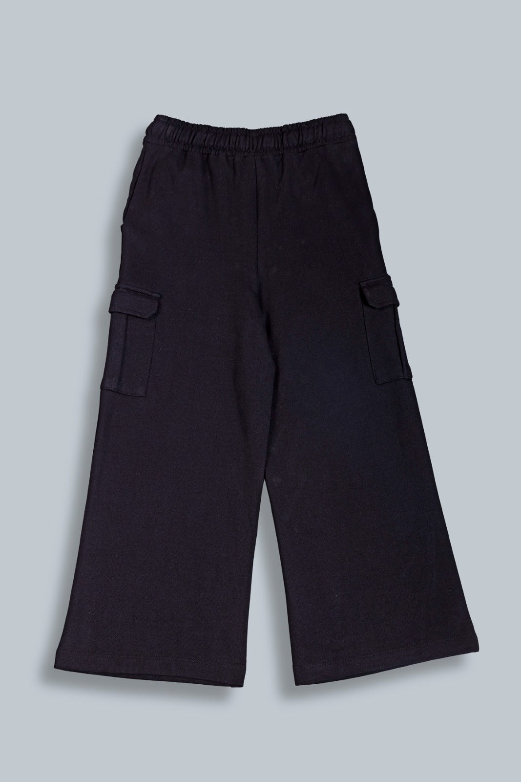 Hoodie Sweatshirt and Solid Cargo Pant set- White and Black