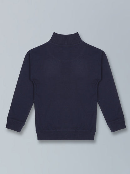 Boys Solid Half Zipper Sweatshirt Pack of 2 - Yellow and Navy