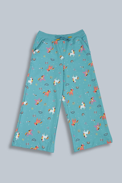 Girls Zip-up Hoodie Sweatshirt and Wide Leg Relaxed Fit Pants