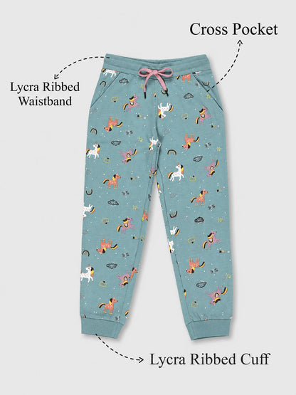 Girls Premium Soft Cotton Full sleeve T-shirt and jogger pant clothing set