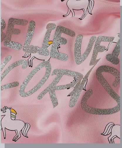 Unicorn Printed Hoodie Sweatshirt pack of 2- Pink