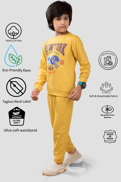 Boys Premium Soft Cotton full sleeve T-shirt and jogger pant Clothing Set