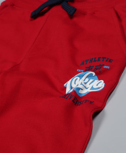 Reversible Sequins Hooded Sweatshirt and Printed Jogger set