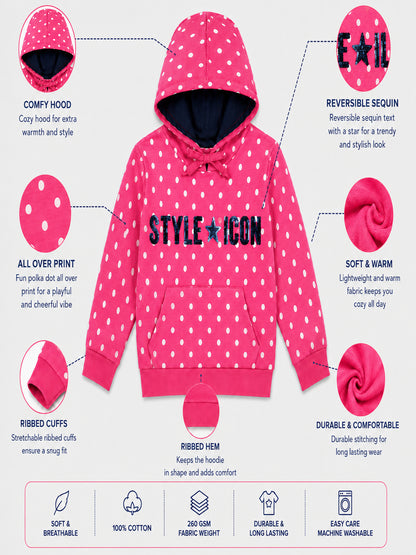 Girls Premium Soft cotton full sleeve Hooded Sweatshirt