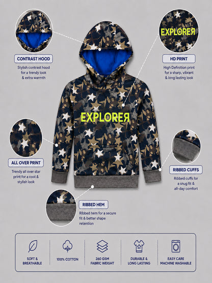 Boys Premium Soft cotton full sleeve Hooded Sweatshirt