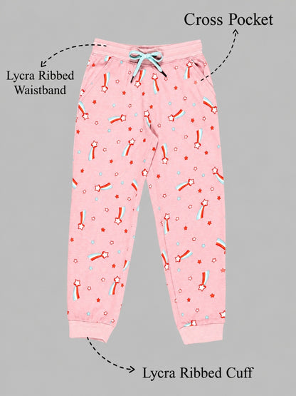 Girls Premium Soft Cotton Full sleeve T-shirt and jogger pant clothing set