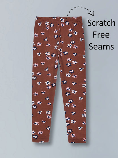 Girls Cotton Lycra Stretch Printed Legging Pack of 2