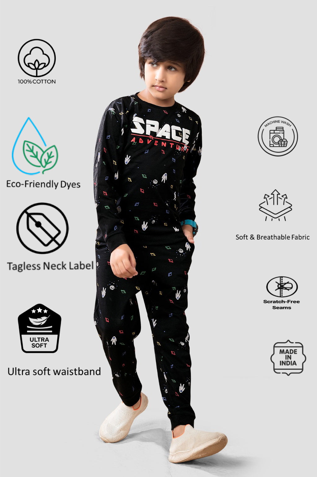 Boys Premium Soft Cotton full sleeve T-shirt and jogger pant Clothing Set