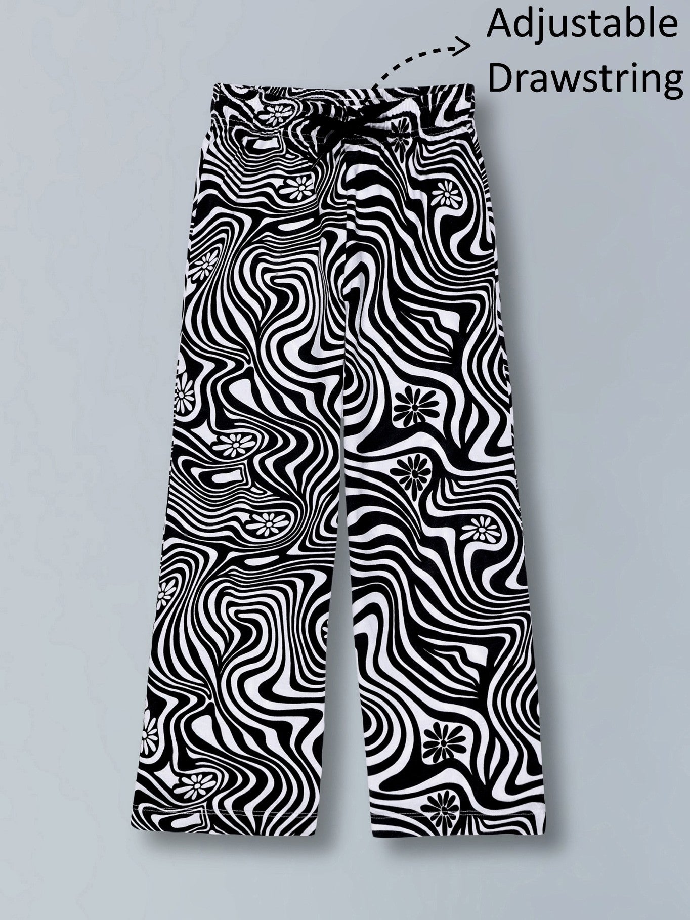 Girls Premium Cotton Printed Wide Leg Pant pack of 2