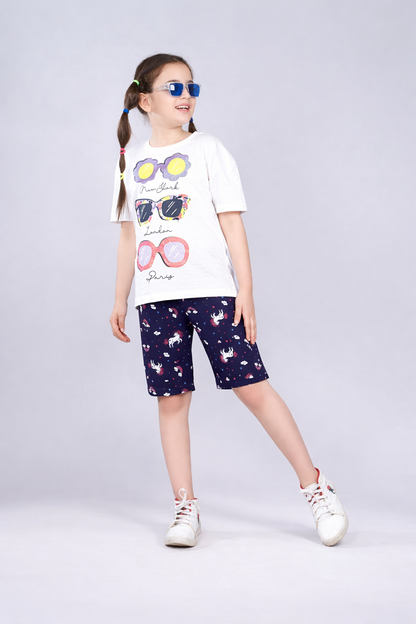 Girls Cotton Lycra Stretch Cycling Shorts Pack of 3