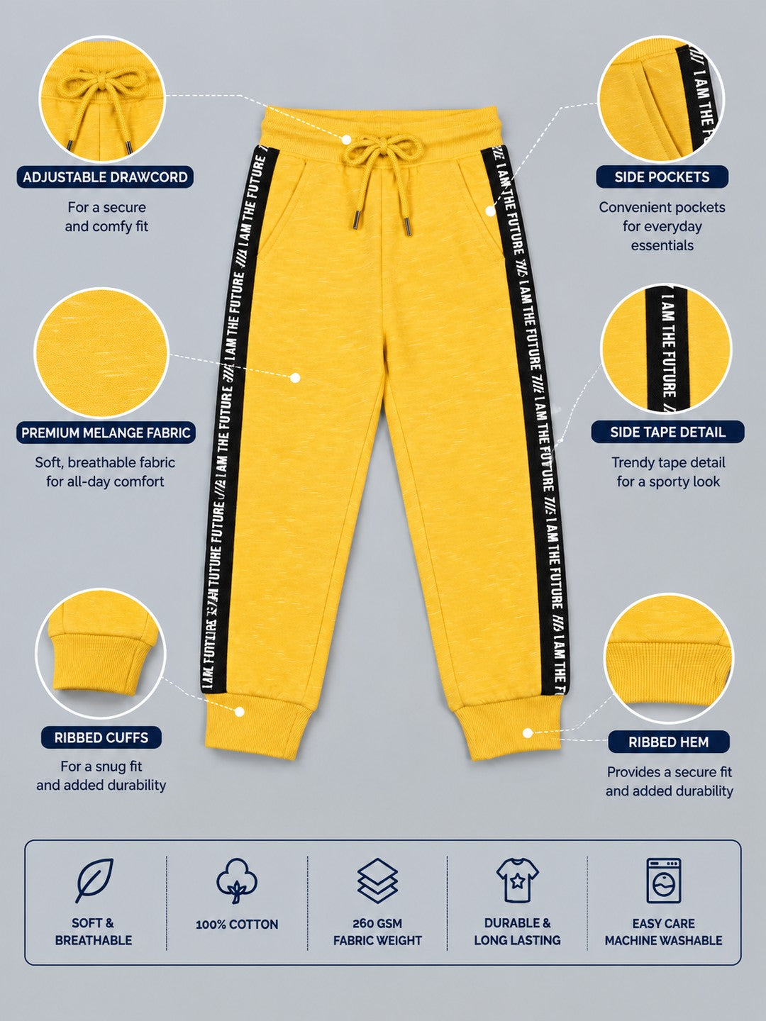 Boys Premium Soft cotton Regular Fit Printed Jogger