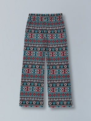 Girls Premium Cotton Printed Wide Leg Pant pack of 2