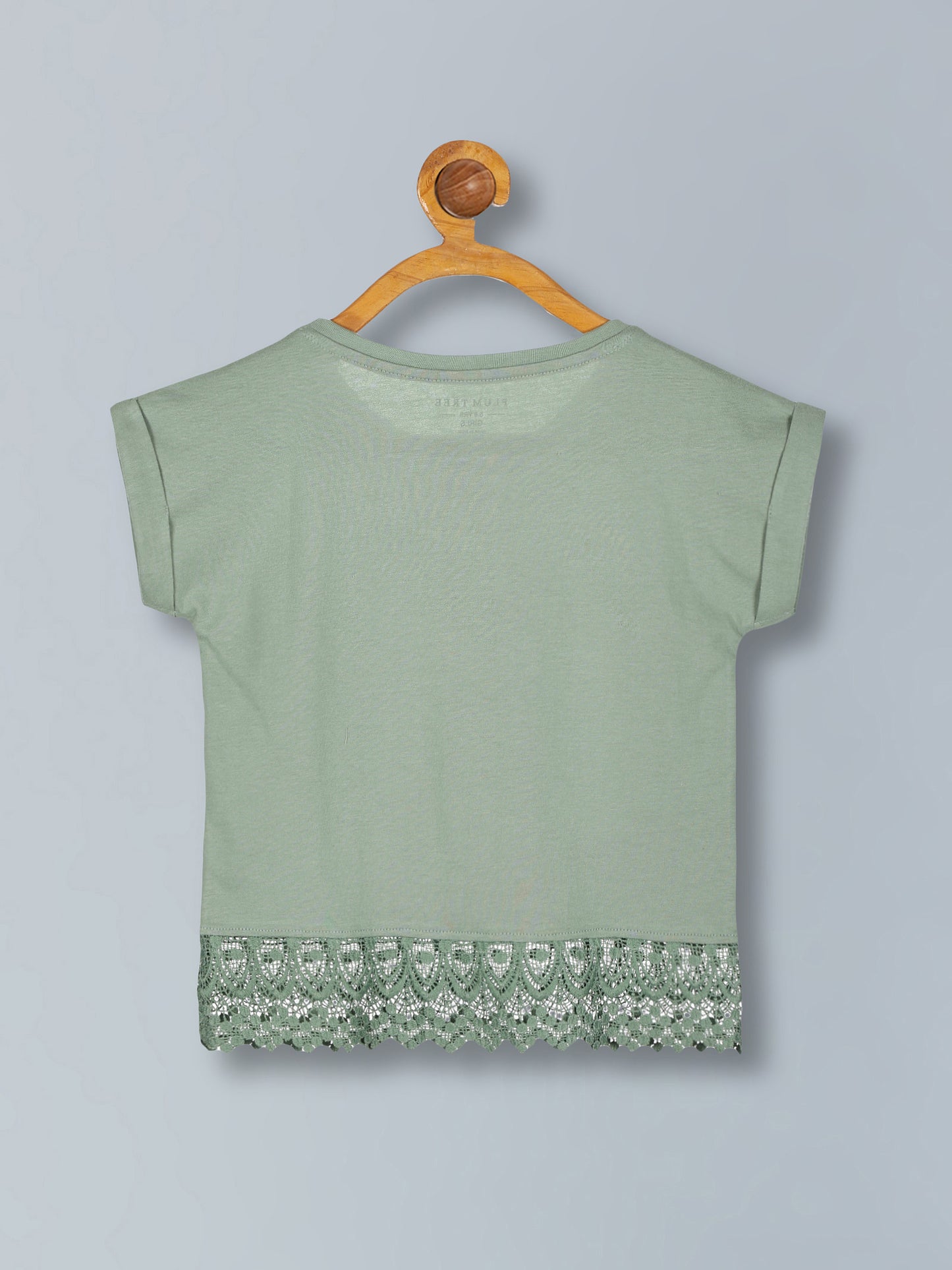 Girls Premium Cotton Crop Top With Lace Border Pack of 2