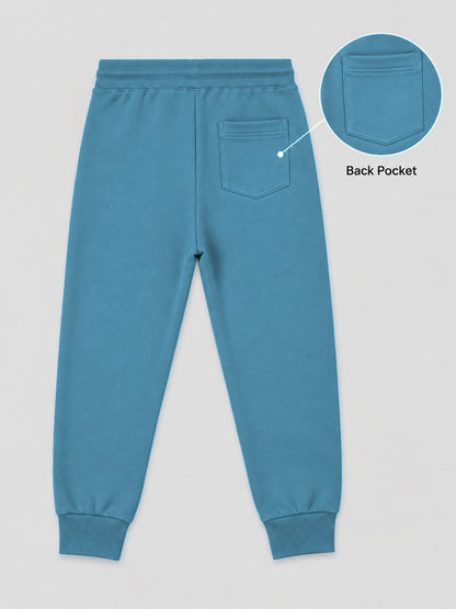 Boys Premium Soft Cotton Printed Half Zipper Hi-Neck Sweatshirt and Jogger Set