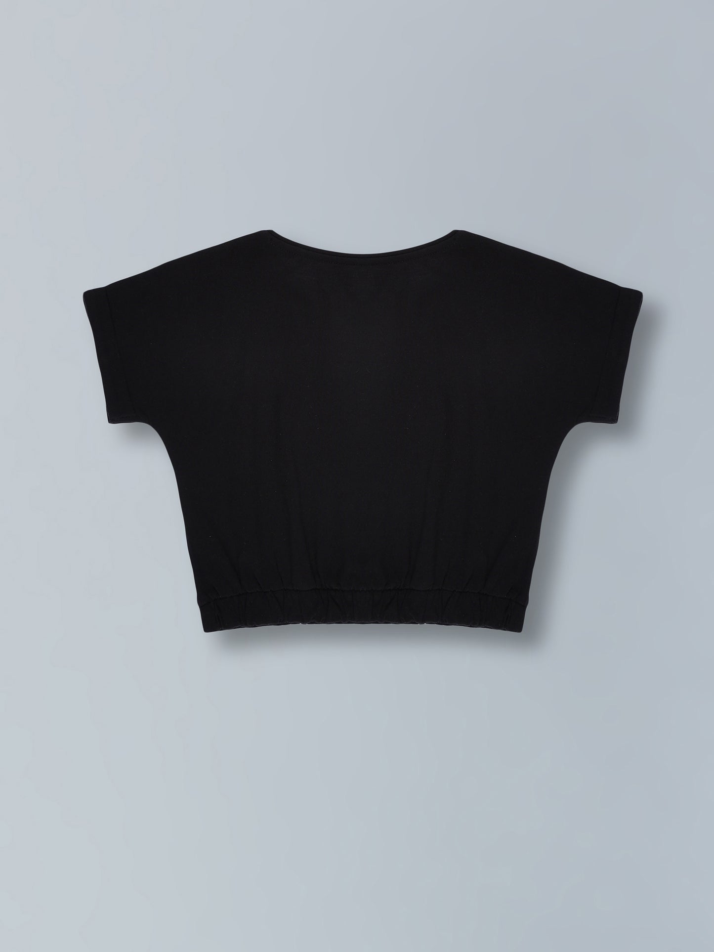 Girls Stretchable Elastic waist Crop T-Shirt Pack of 2
