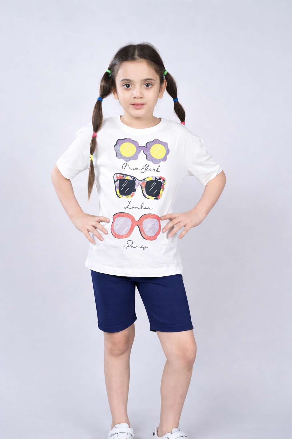 Girls Cotton Lycra Stretch Cycling Shorts Pack of 3