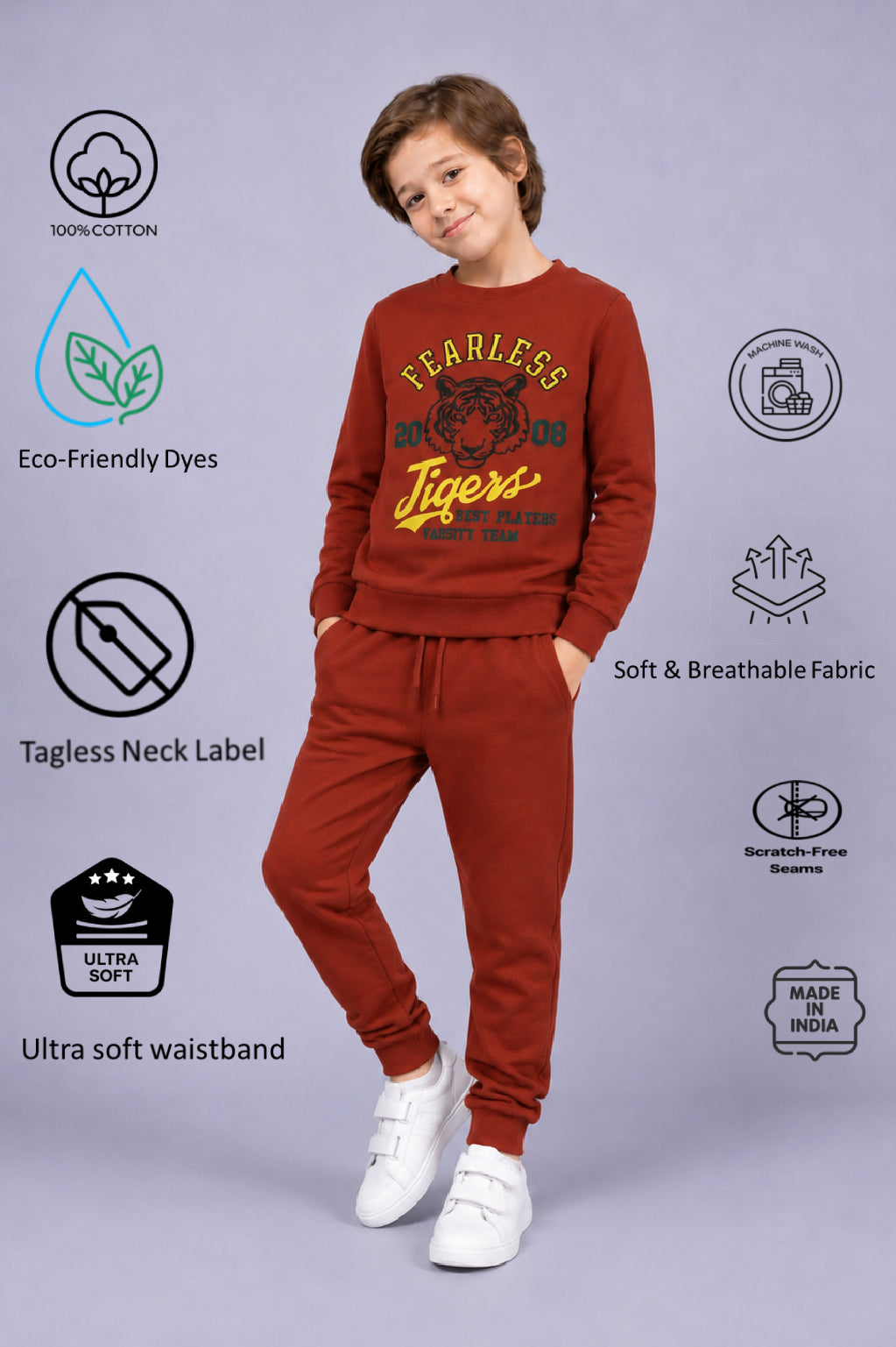 Boys Premium Soft Cotton full sleeve T-shirt and jogger pant Clothing Set