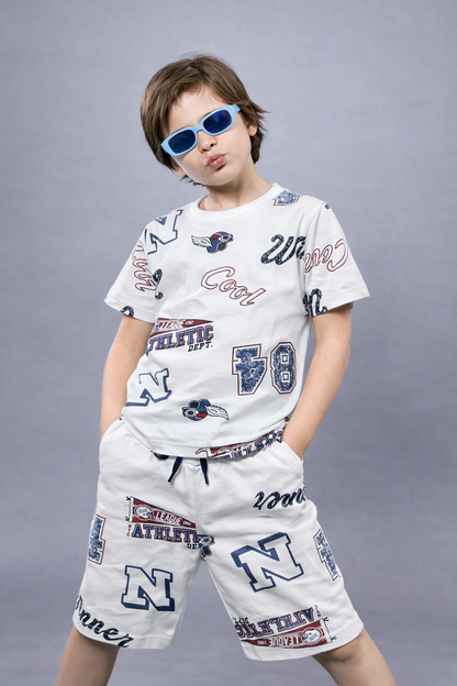 Boys Premium Cotton Top & Shorts Co-ord Set