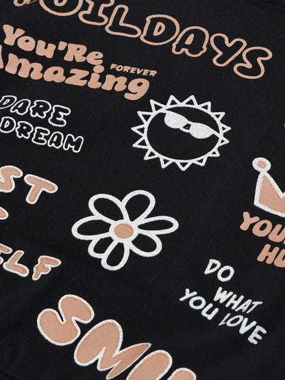 Girls Stretchable Elastic waist Crop T-Shirt Pack of 2