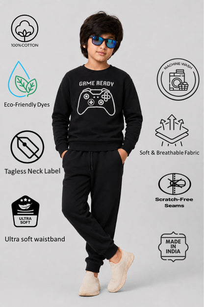 Boys Premium Soft Cotton full sleeve T-shirt and jogger pant Clothing Set