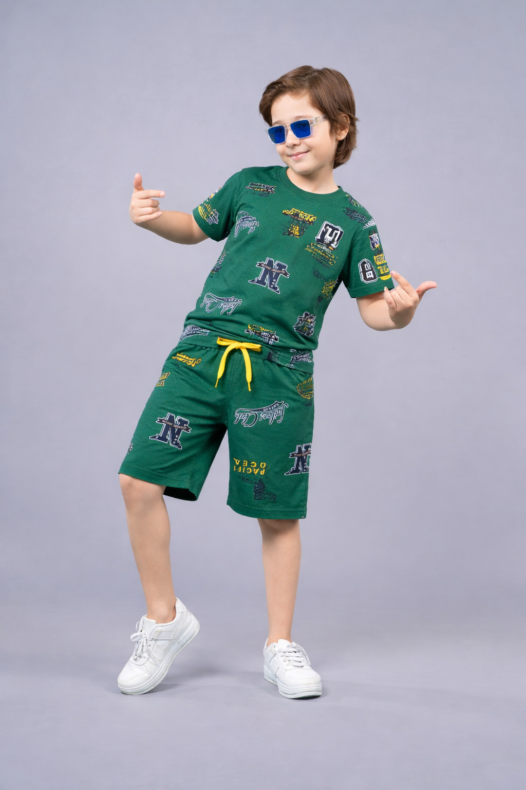 Boys Premium Cotton Top & Shorts Co-ord Set