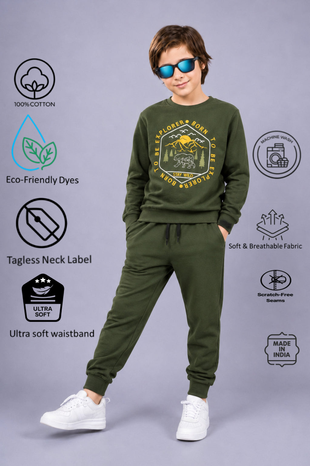 Boys Premium Soft Cotton full sleeve T-shirt and jogger pant Clothing Set