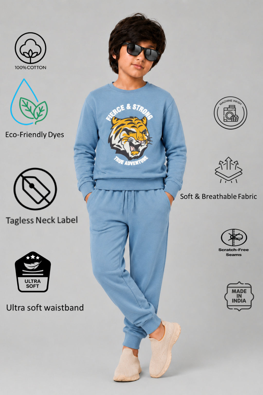 Boys Premium Soft Cotton full sleeve T-shirt and jogger pant Clothing Set