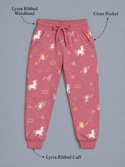 Girls Premium Soft Cotton Full sleeve T-shirt and jogger pant clothing set