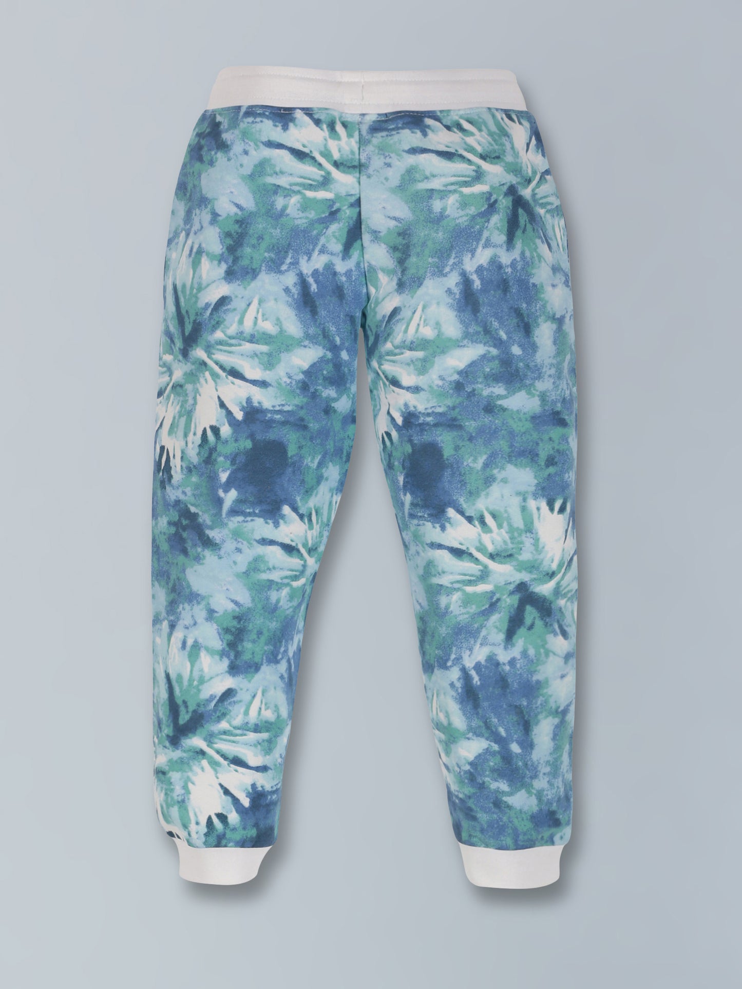 Plum Tree Girls 100% Cotton Marble Print Full Sleeve T-Shirt and Jogger Lounge 2-Piece Set