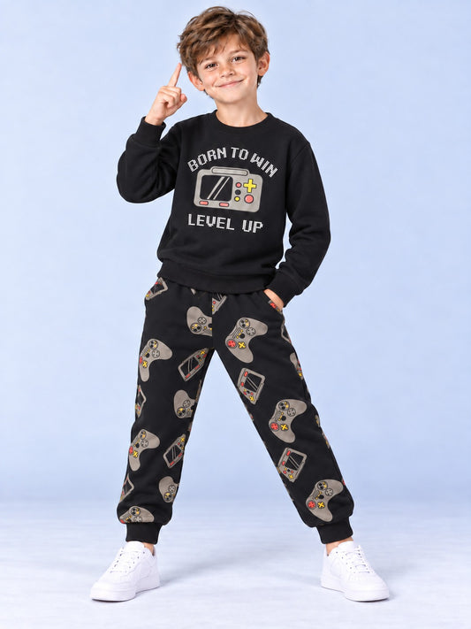 Boys Premium Soft Cotton full sleeve T-shirt and jogger pant Clothing Set