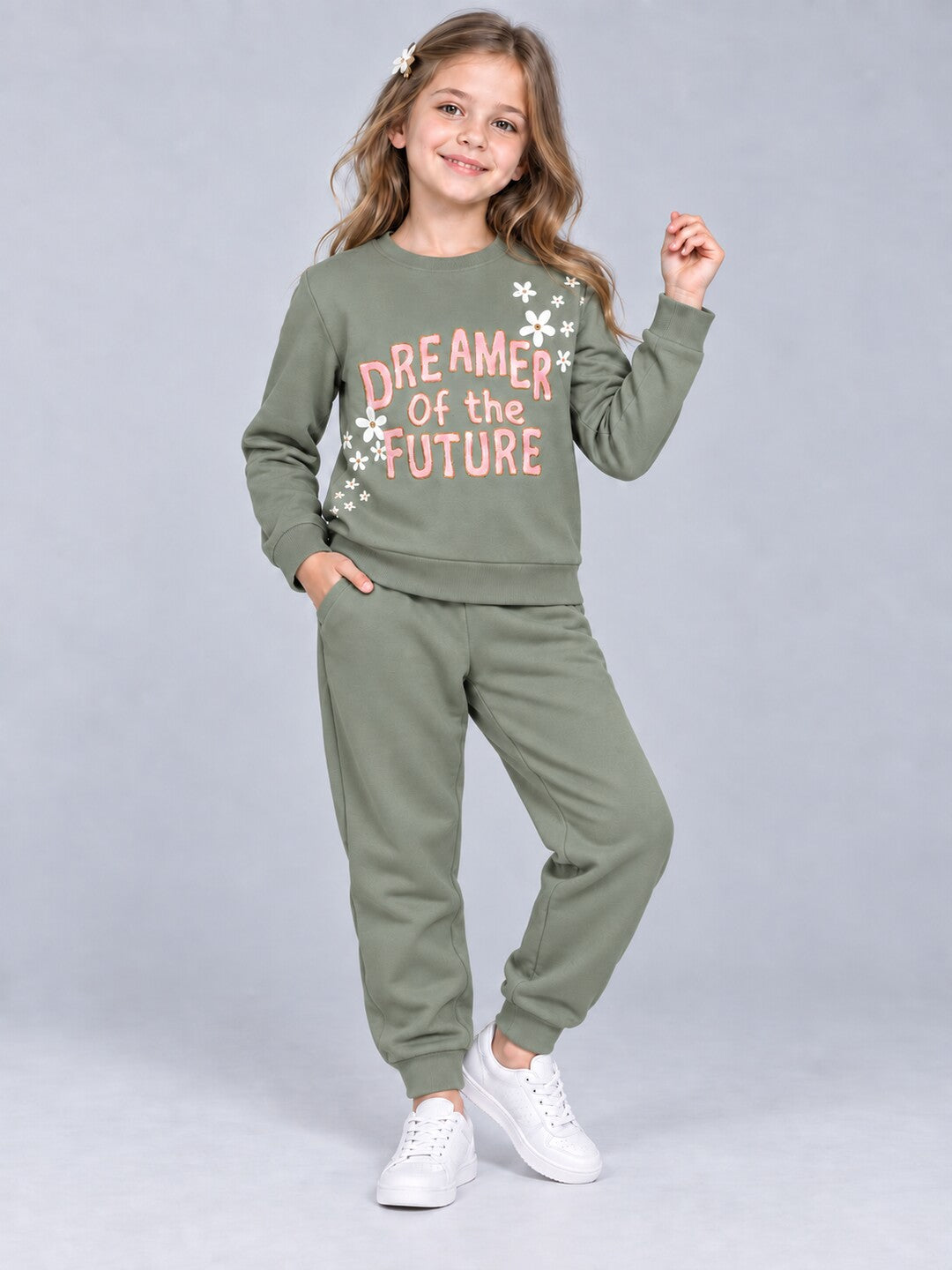 Girls Premium Soft Cotton Full sleeve T-shirt and jogger pant clothing set