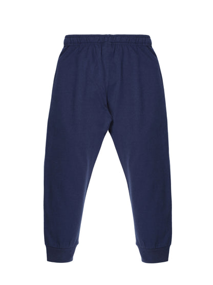 Plum Tree Boys NYC Print Jogger Track pant( Pack of 2)-YELLOW	NAVY