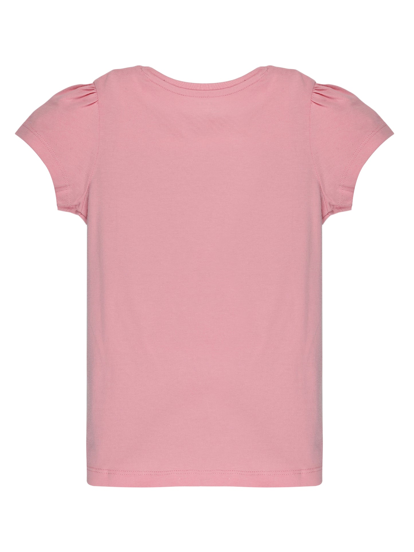 Plum Tree Girls Half Sleeve Cat Print T-shirt( Pack of 2)- PINK BLACK