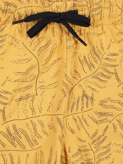 Plum Tree Boys Camoflague Print shorts ( Pack of 2)-YELLOW CAMO