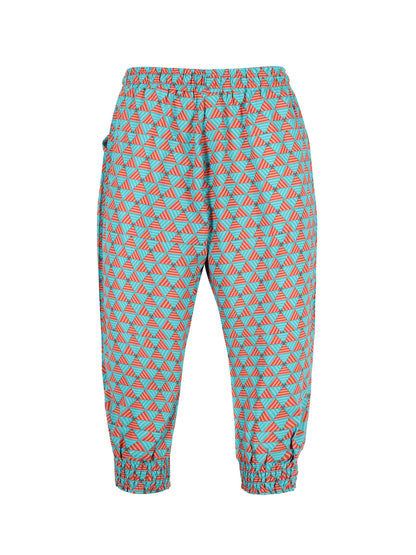 Plum Tree Girls Flower Print Rayon Pant  ( Pack of 2)CORAL AOP GREEN AOP