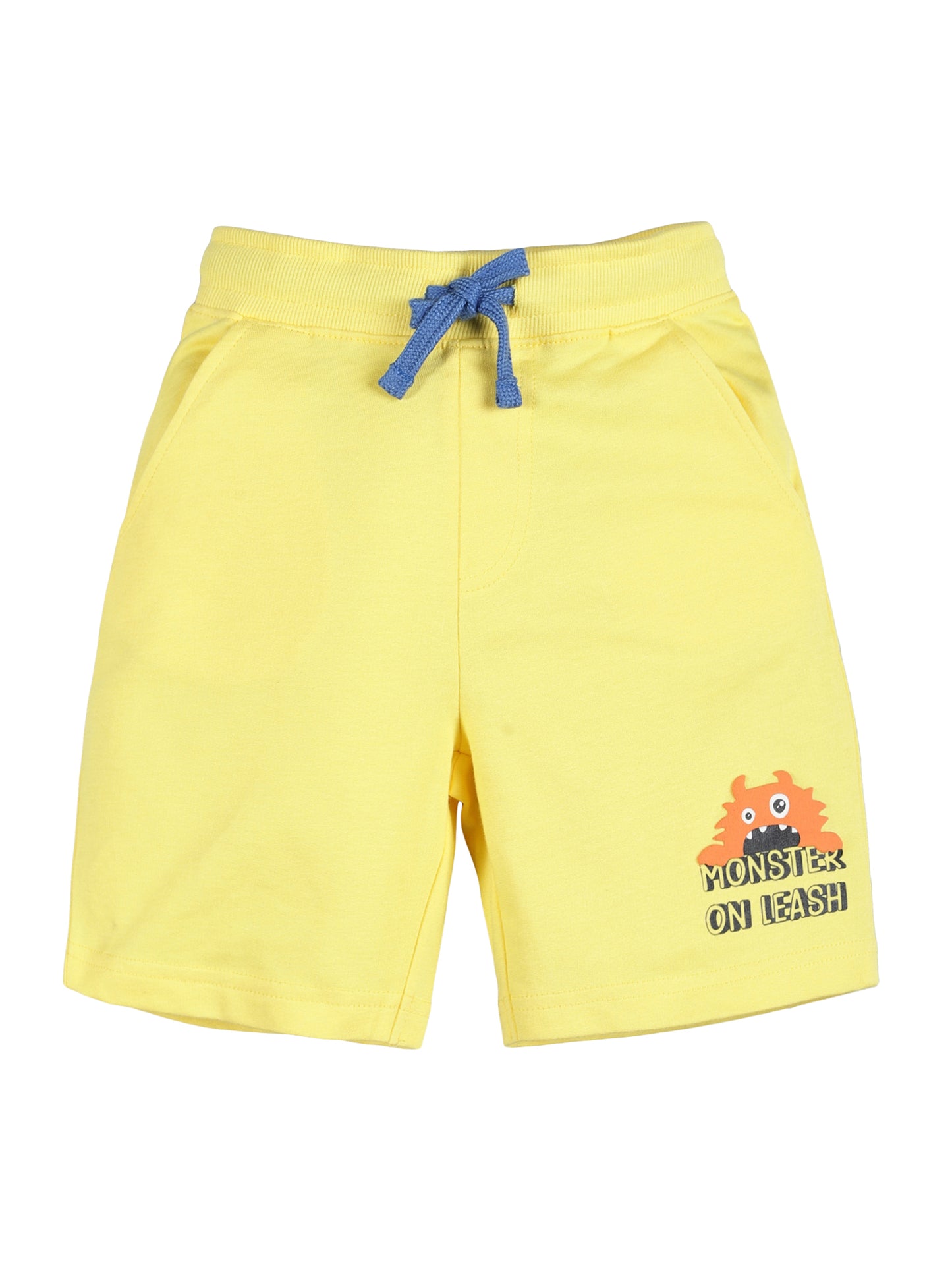 Plum Tree Boys Half Sleeve Lets Hangout Print T-shirt & Shorts ( Sets)-GREEN	YELLOW