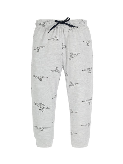 Plum Tree Boys NYC Print Joggers ( Pack of 2)-BLEACH MELANGE AOP NAVY