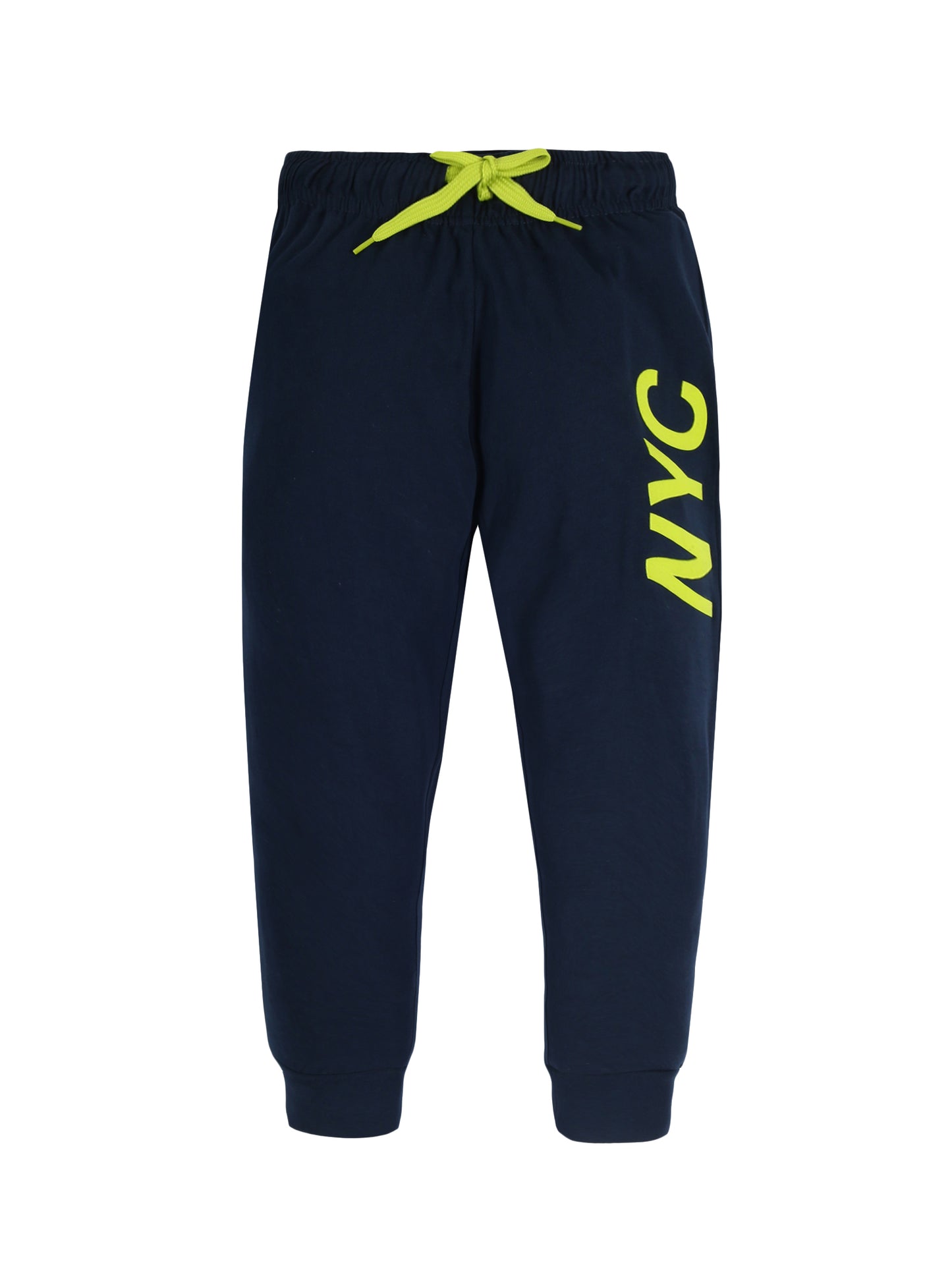 Plum Tree Boys NYC Print Joggers ( Pack of 2)-BLEACH MELANGE AOP NAVY