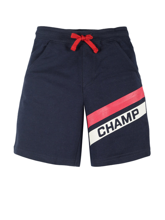 Plum Tree Boys Champ Print shorts-NAVY