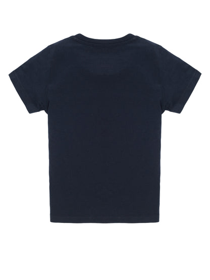 Plum Tree Boys Half Sleeve Crocodile Print T-shirt( Pack of 2)-NAVY ORANGE
