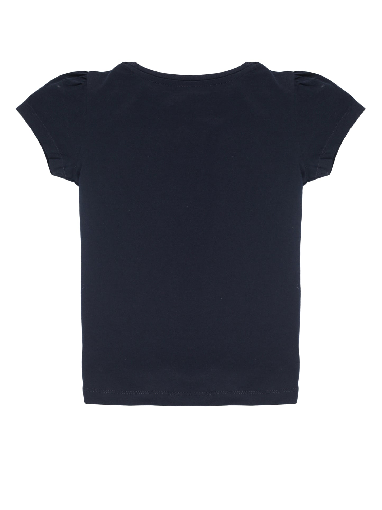 Plum Tree Girls Half Sleeve Mommy Heart Print T-shirt( Pack of 2)-NAVY	WHITE