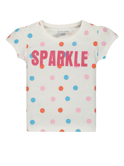 Plum Tree Girls Half Sleeve Mommy Heart Print T-shirt( Pack of 2)-NAVY	WHITE