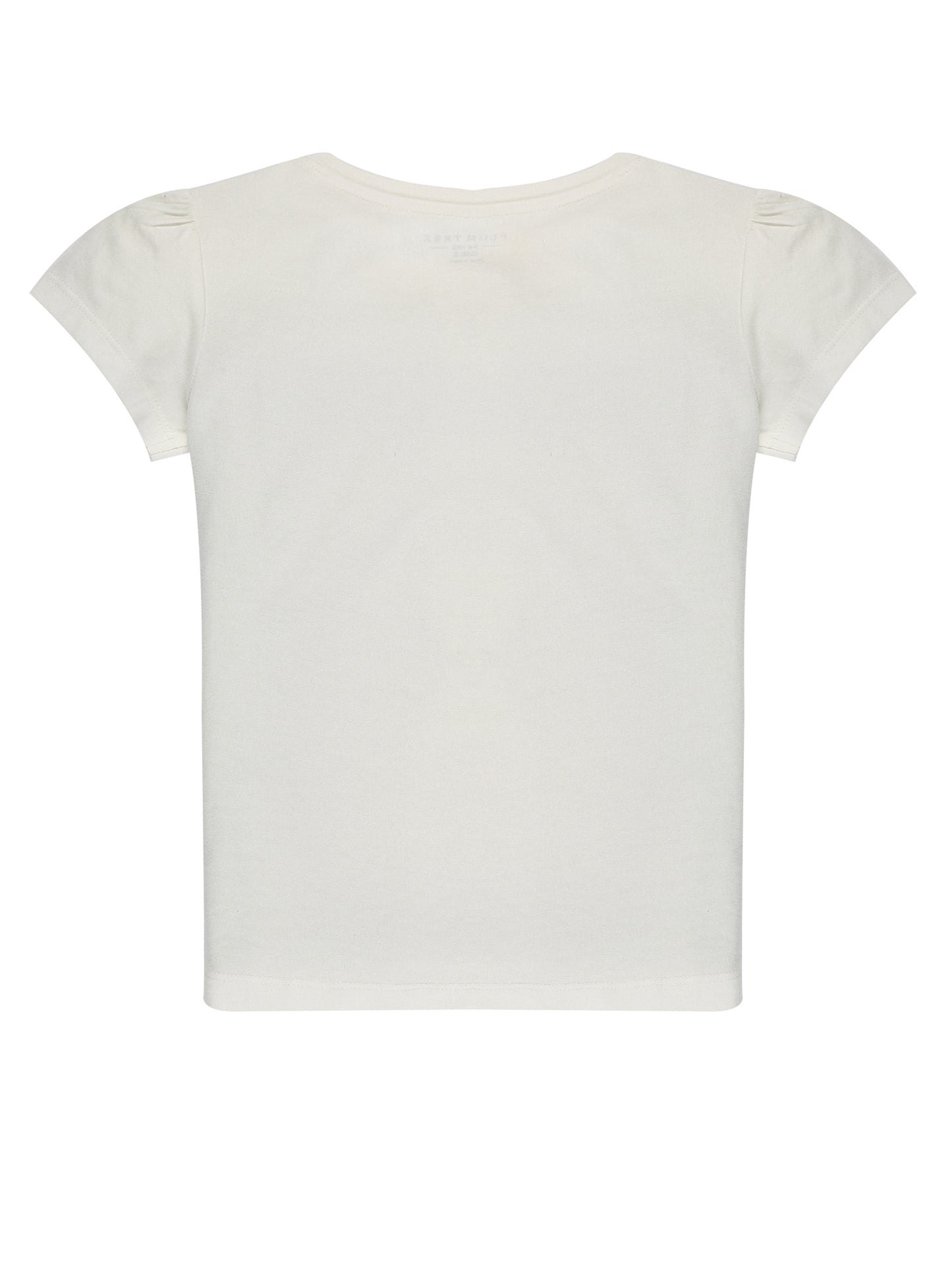 Plum Tree Girls Half Sleeve Floral Print T-shirt( Pack of 2)-WHITE   PINK