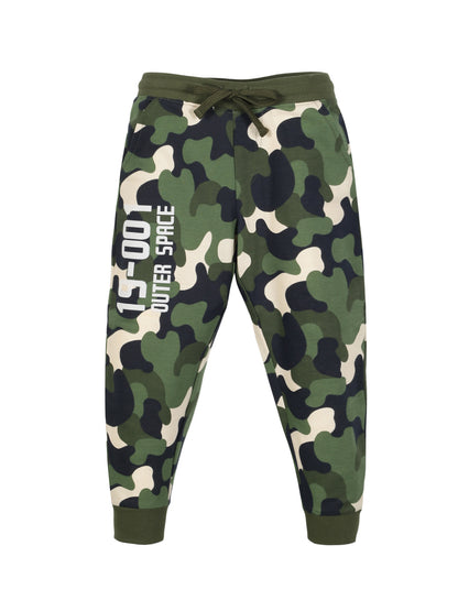 Plum Tree Boys  Camoflague Print Jogger Track Pant-CAMOFLAGUE