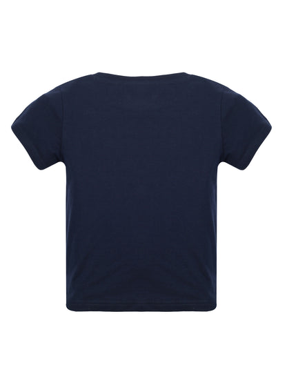 Plum Tree Boys Half Sleeve Star Print T-shirt( Pack of 2)-GREY MELANGE NAVY