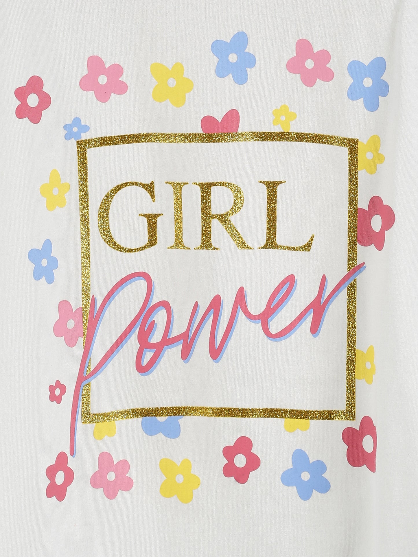 Girls Soft Rayon Poncho T-shirts and All Over Printed Leggings set (Pack Of 4) - Multi